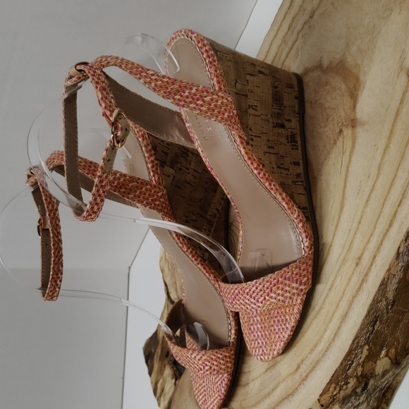 Lc Lauren Conrad Limestone Cora Wedges, Light Orange/Pink Size 9.5 - Picture 5 of 12